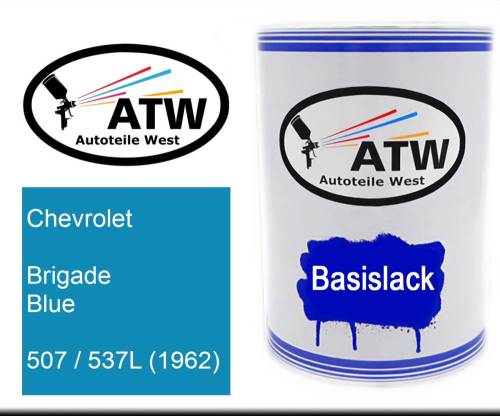 Chevrolet, Brigade Blue, 507 / 537L (1962): 500ml Lackdose, von ATW Autoteile West.